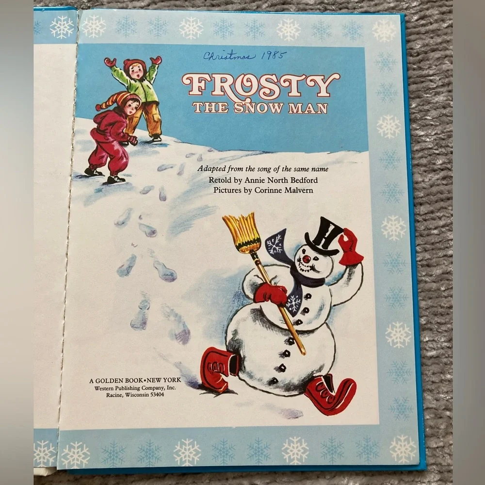 Vintage Large Golden‎ Book Frosty The Snowman Hardcover 1950